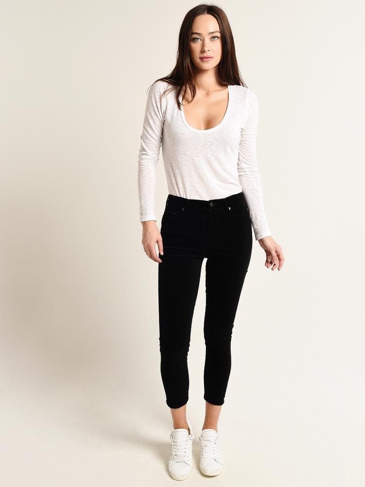 Citizens of Humanity Women's Rocket Crop Velour High Rise Skinny Jean