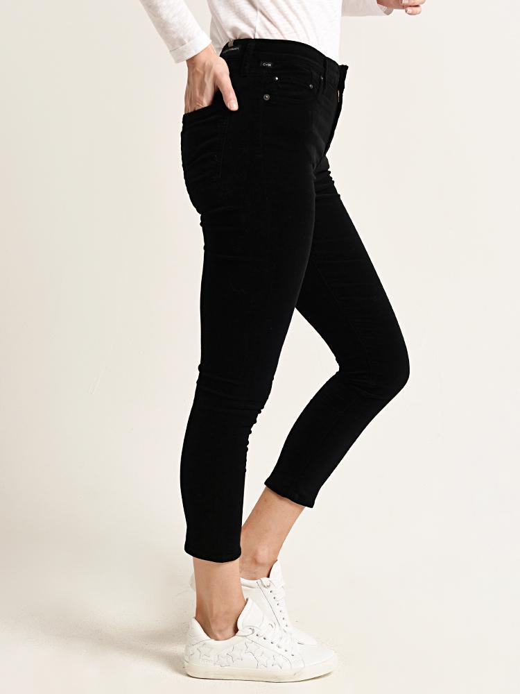 Citizens of Humanity Women's Rocket Crop Velour High Rise Skinny Jean