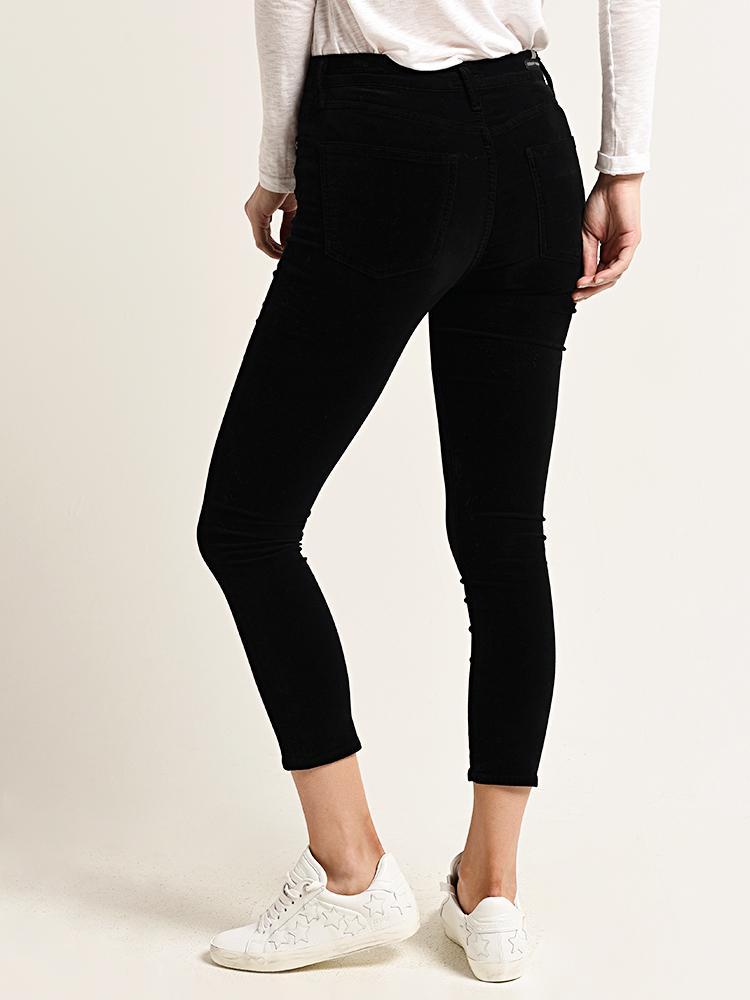 Citizens of Humanity Women's Rocket Crop Velour High Rise Skinny Jean