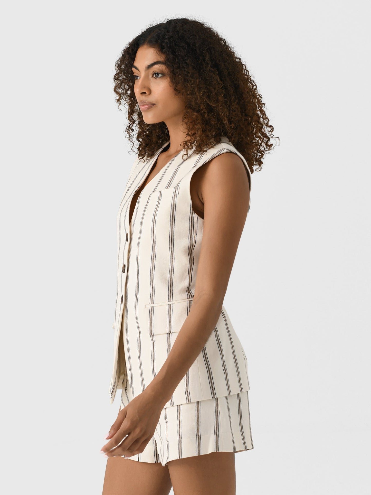 ALC Women's Noa Striped Linen Vest