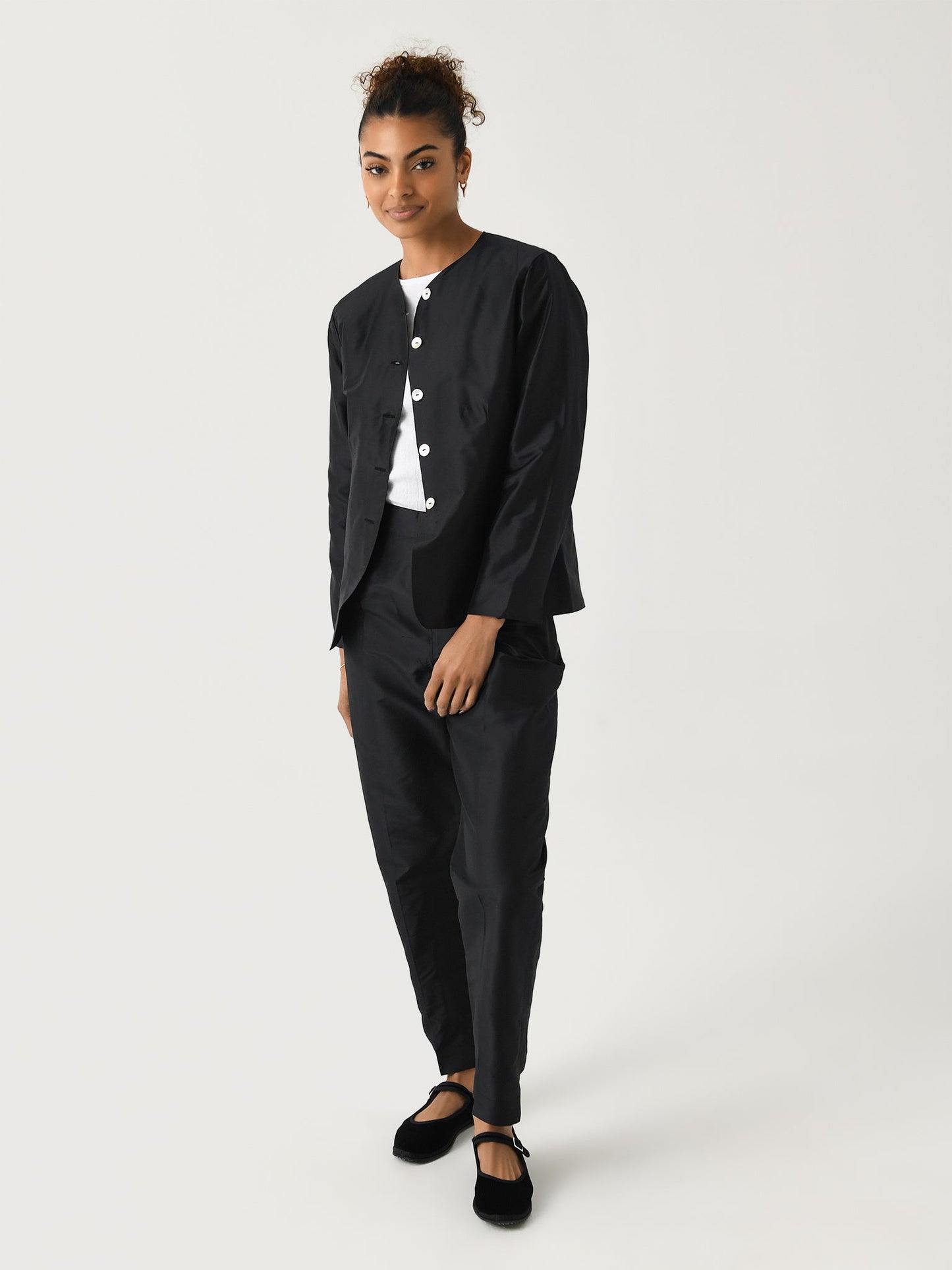 DONNI. Women's The Taffeta Cigarette Pant