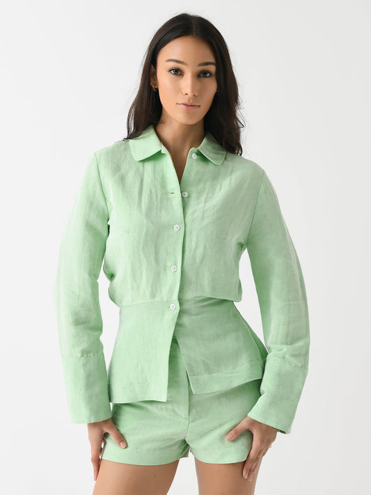 Matthew Bruch Women's Blouson Long Sleeve Blouse