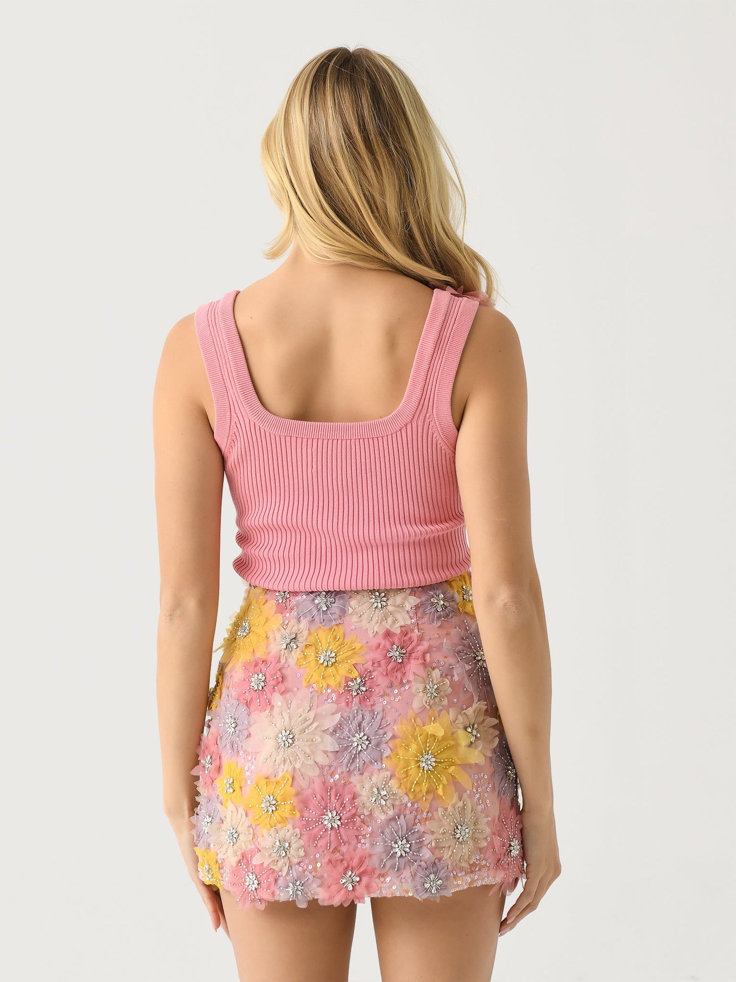 AJE Women's Bronte Flower Knit Tank