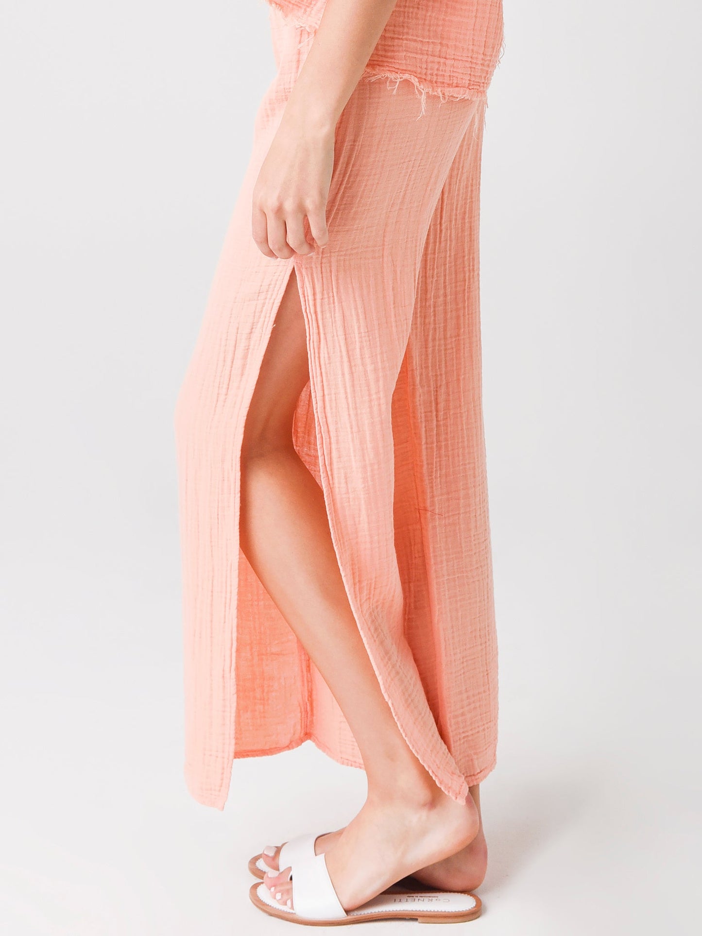 Stark X Side Slit Cotton Gauze Pant