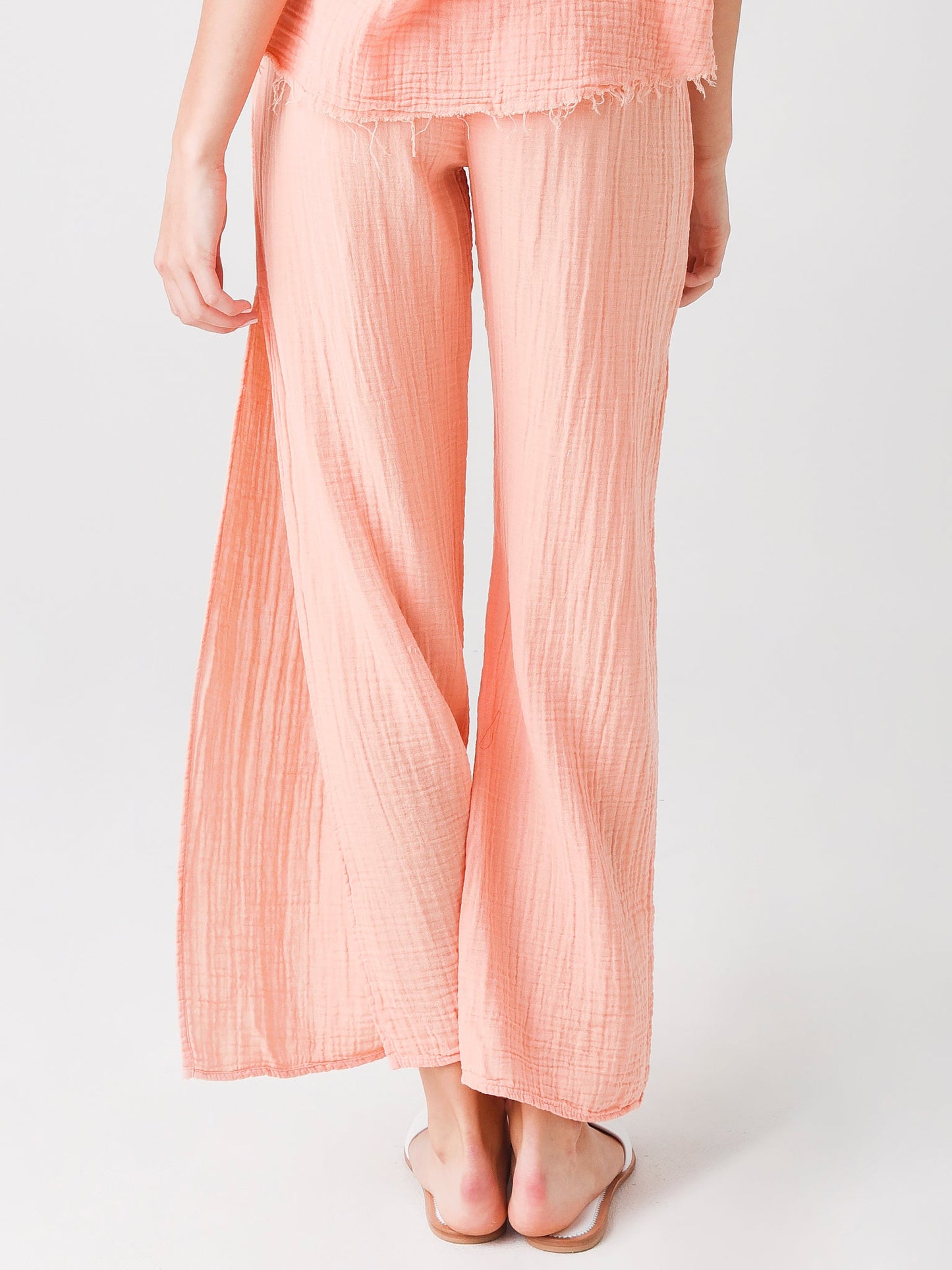 Stark X Side Slit Cotton Gauze Pant