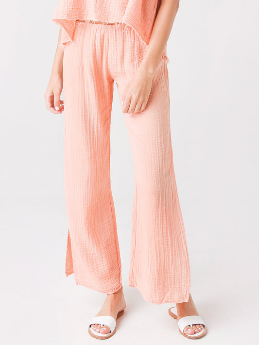 Stark X Side Slit Cotton Gauze Pant