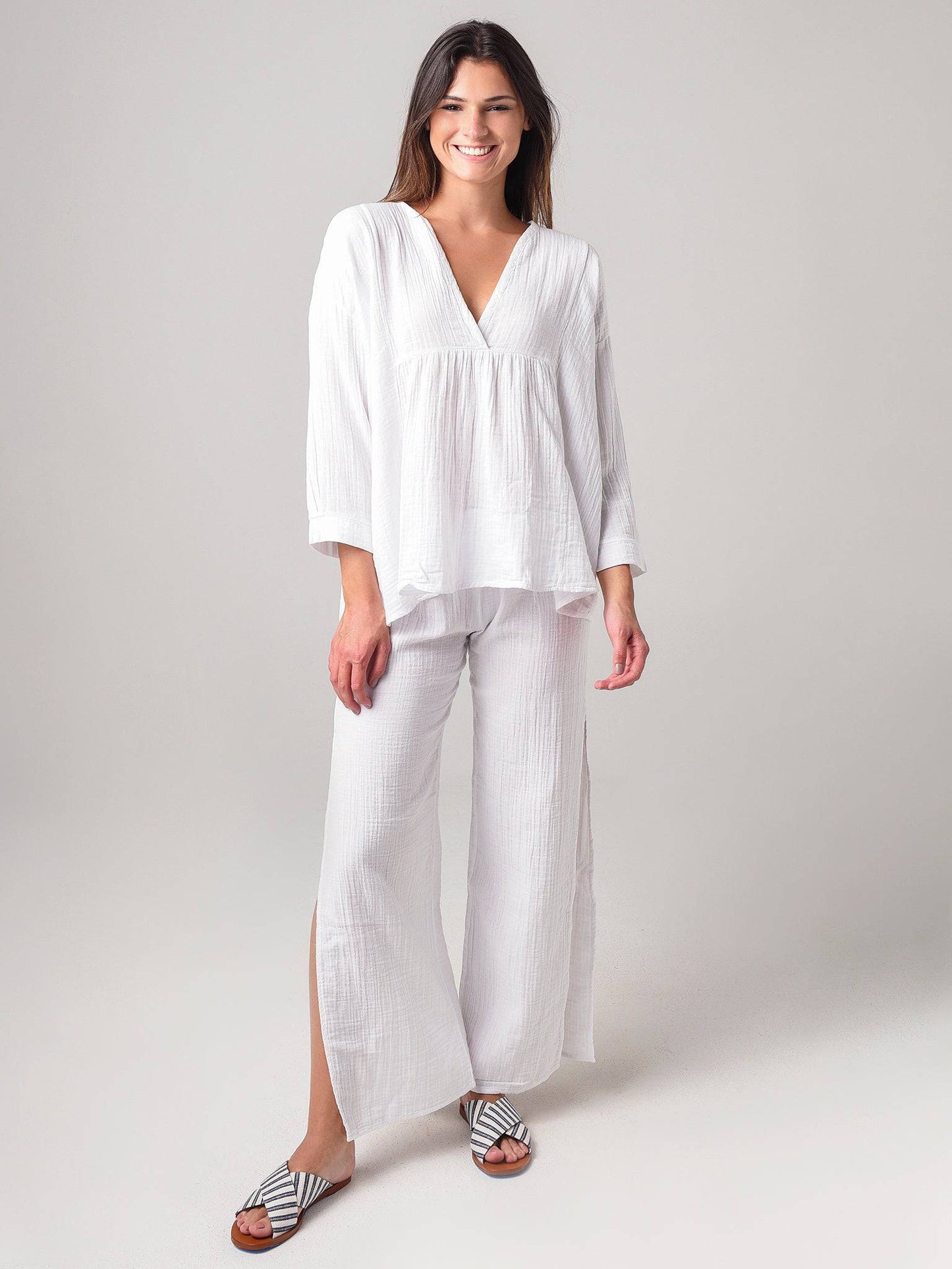 Stark X Women's Side Slit Cotton Gauze Pant