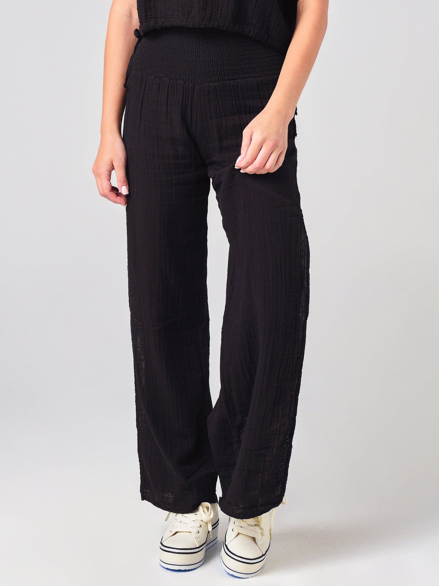 Stark X Women's Elastic Waist Side Slit Pant
