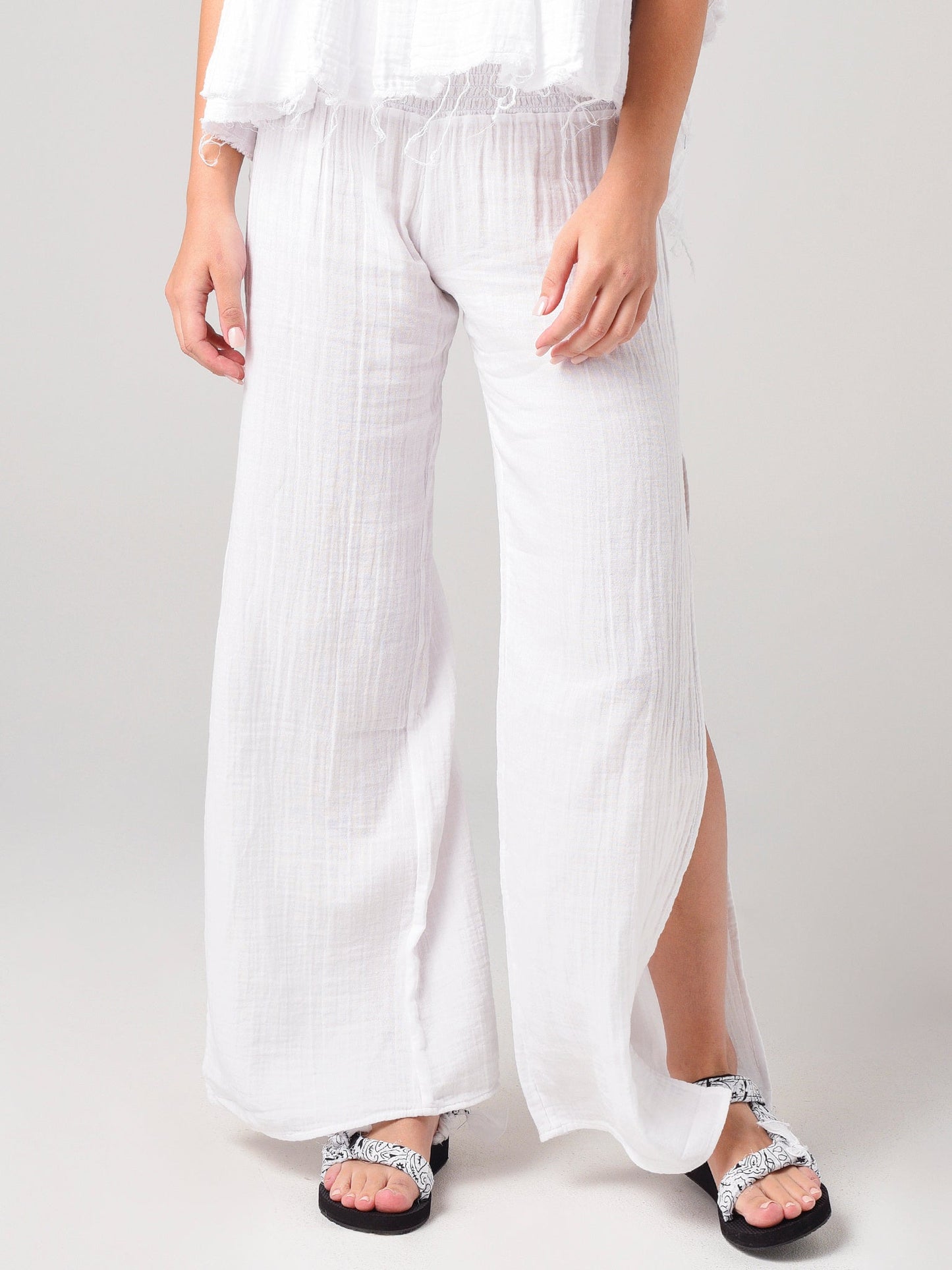Stark X Women's Elastic Waist Side Slit Pant