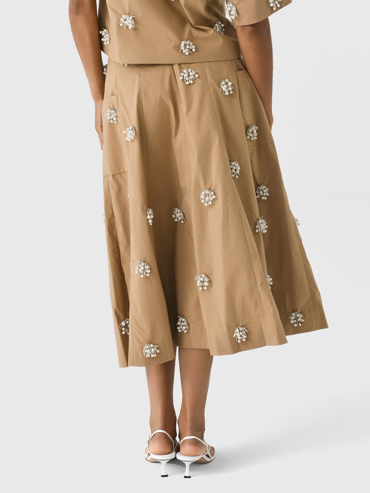 Simkhai Women's Novanna Embellished Midi Skirt