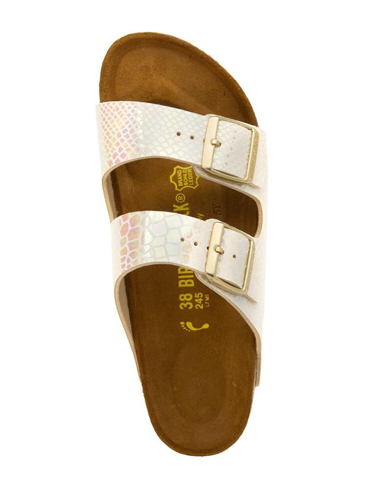 Birkenstock Arizona Shiny Snake Cream Birko-Flor Sandal