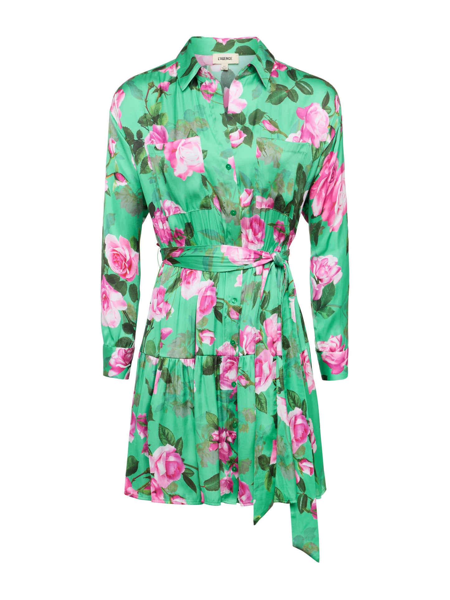 Virlen Satin Shirt Dress