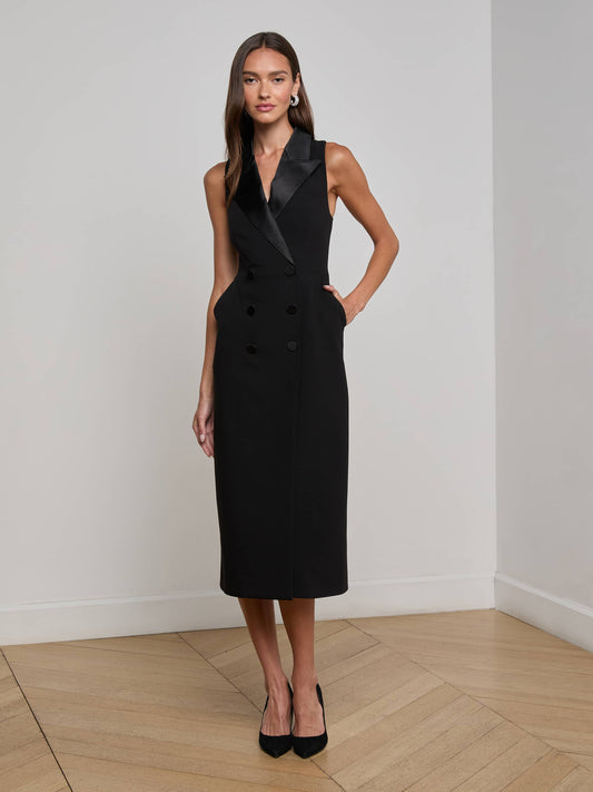 Catherine Tuxedo Midi Dress