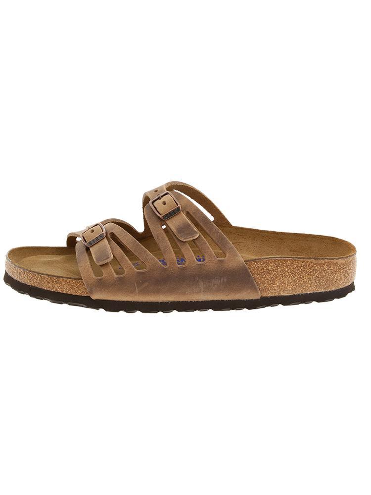Birkenstock Women's Granada Oiled Leather Soft Footbed Sandal