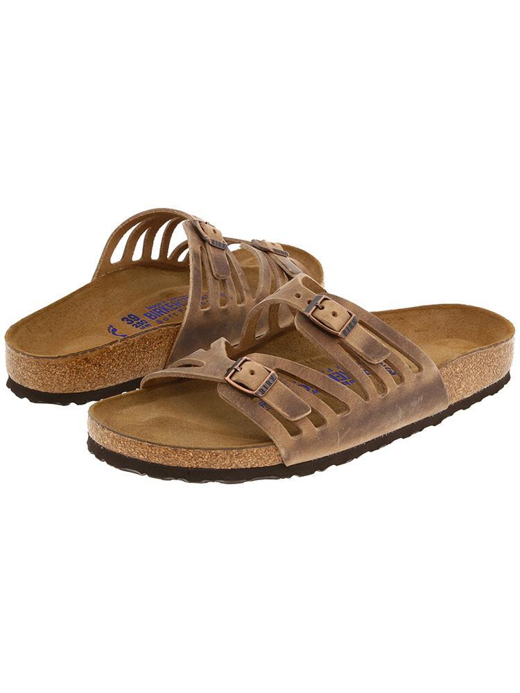 Birkenstock Women's Granada Oiled Leather Soft Footbed Sandal