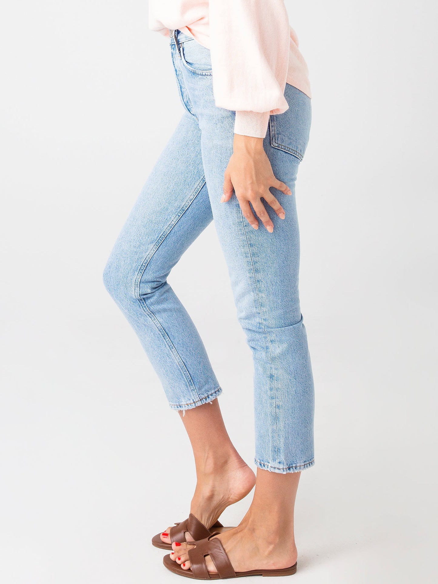Agolde Women's Riley High Rise Straight Crop in Dimension