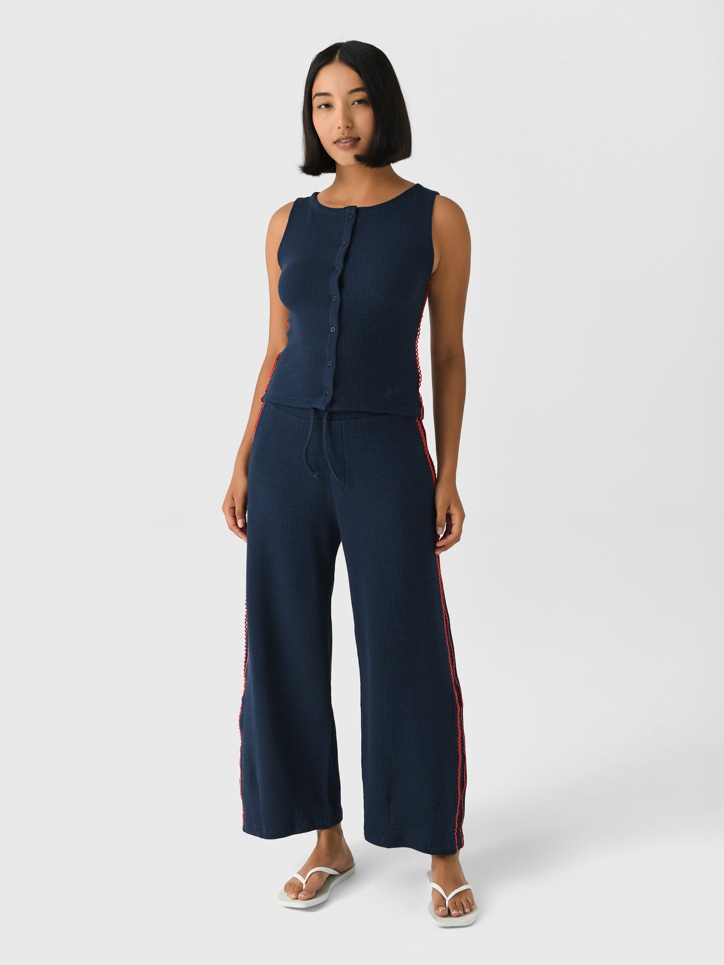 Damson Madder Women's Betsie Waffle Button Tank