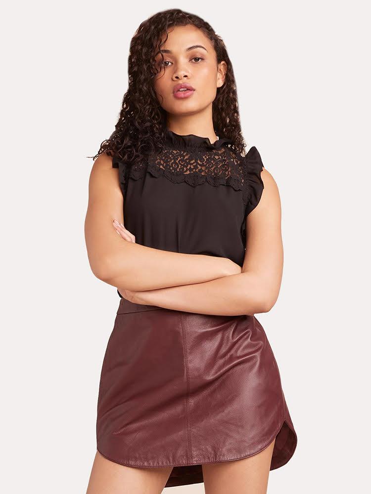 BB Dakota Conrad Leather Skirt