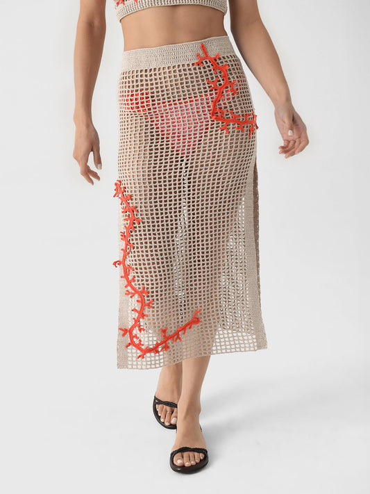 My Beachy Side Women's Atlas Hand-Crochet Maxi Skirt