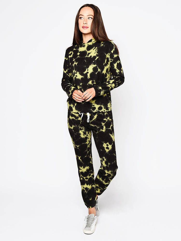 Monrow Vintage Sweats with Black Out Tie Dye