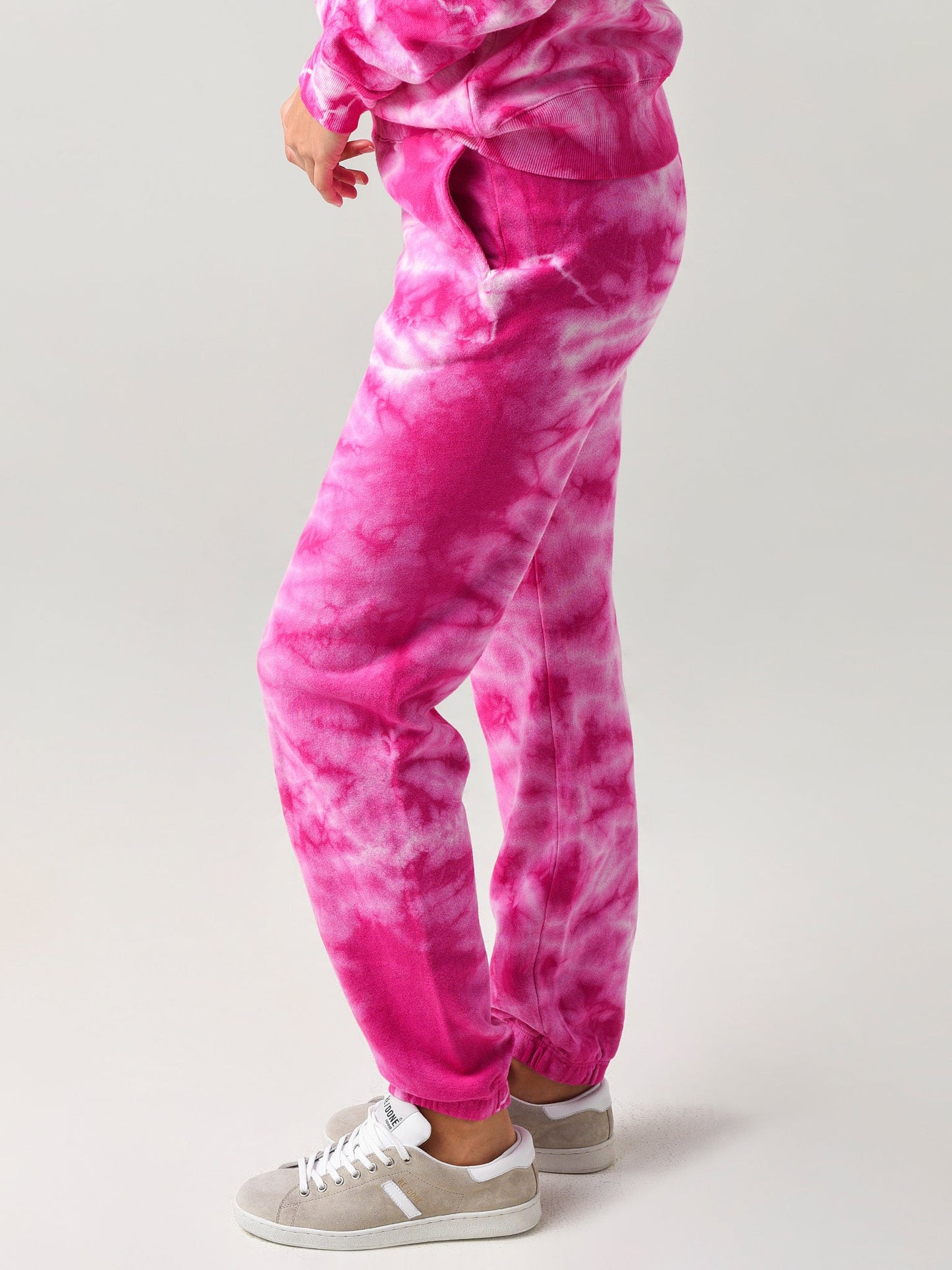 Monrow Women's Crystal Tie-dye Boyfriend Sweatpant