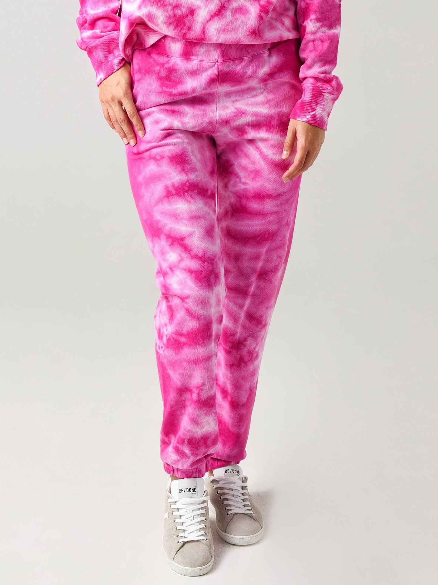 Monrow Women's Crystal Tie-dye Boyfriend Sweatpant