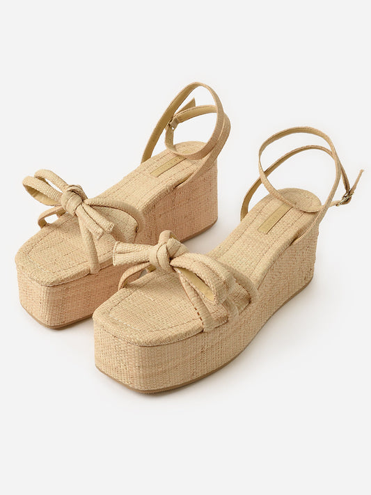 Loeffler Randall Women's Hudson Raffia Platform Sandal
