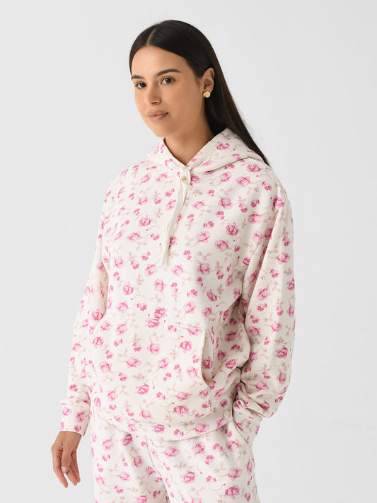 LoveShackFancy Women's Nacova Floral Cotton Hoodie