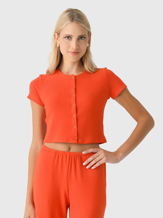 Leset Women's Lauren Short Sleeve Cardigan