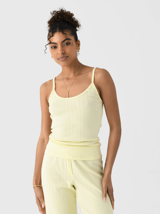 Leset Women's Pointelle Tank Top