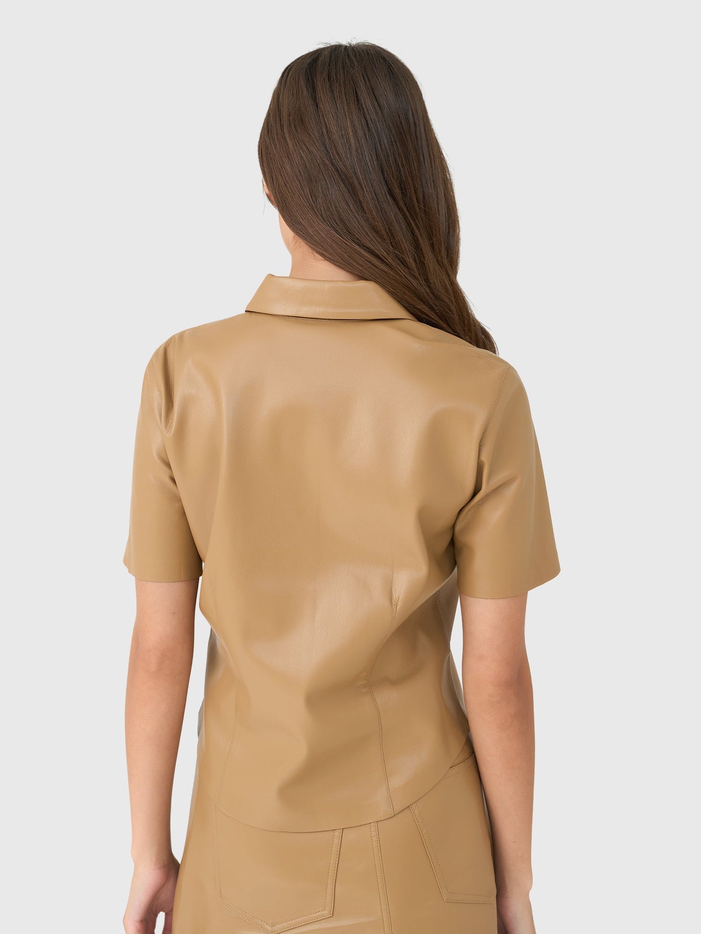 Nanushka Women's Clare Alt-Leather Shirt