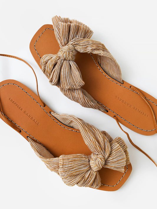 Loeffler Randall Women's Peony Pleated Bow Wrap Sandal