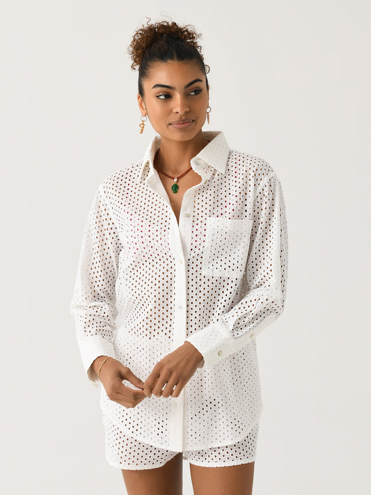 Solid + Striped Women's Eyelet Bronte Button Down