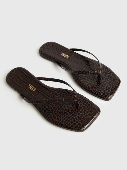 Tkees Women's Square Toe Lily Flip Flop