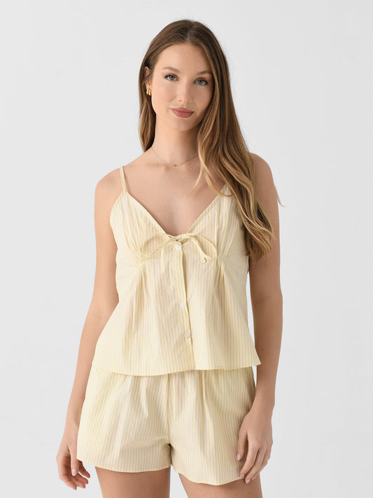 Deiji Studios Women's Placket Short Set