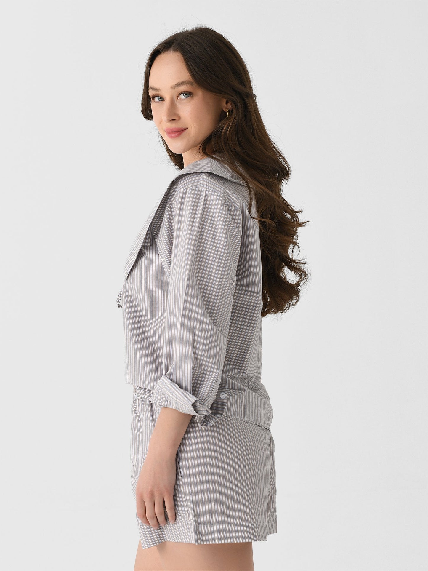Deiji Studios Women's Collared Tie Shirt