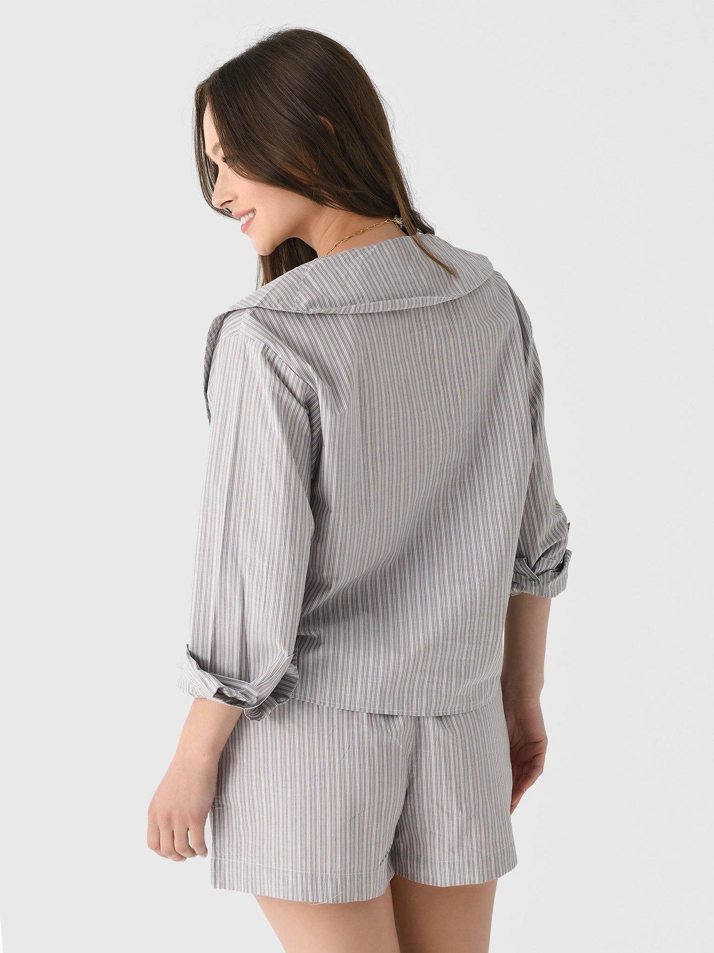 Deiji Studios Women's Collared Tie Shirt