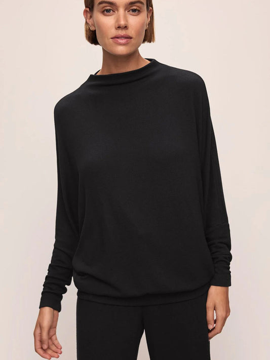 Eberjey Women's Cozy Time Mock Neck Pullover
