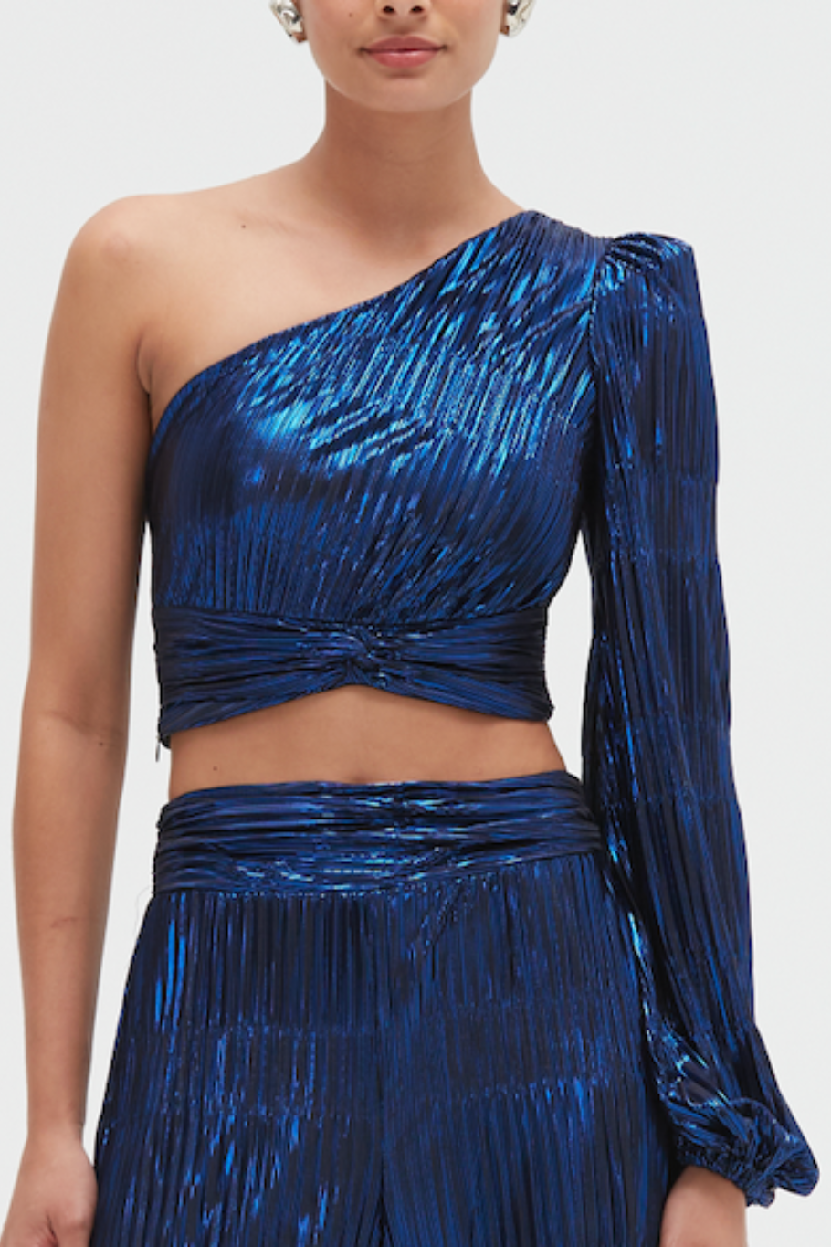 METALLIC PLISSE TOP