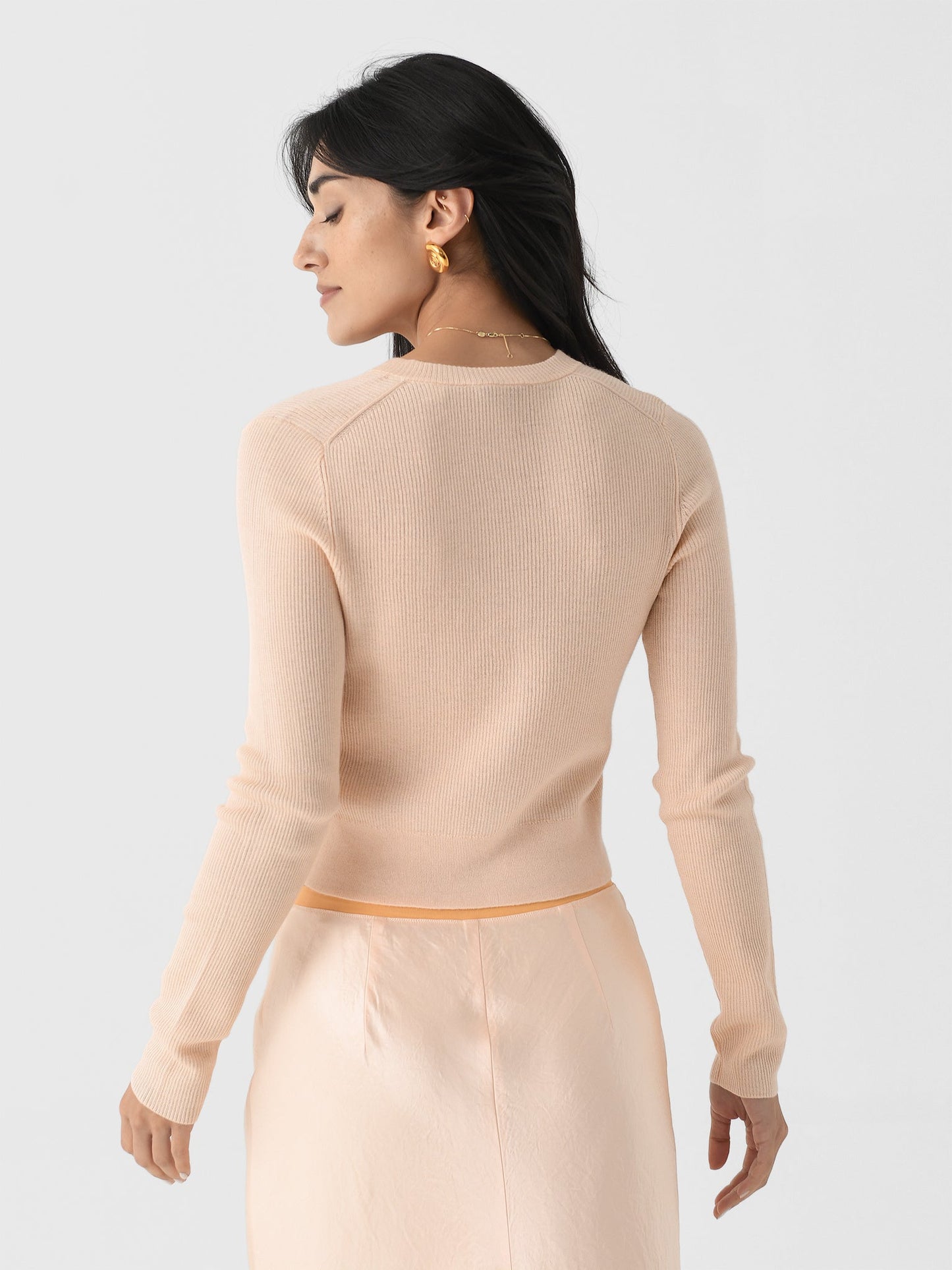 Vince Women's Ribbed Cashmere-Silk Slim Cardigan