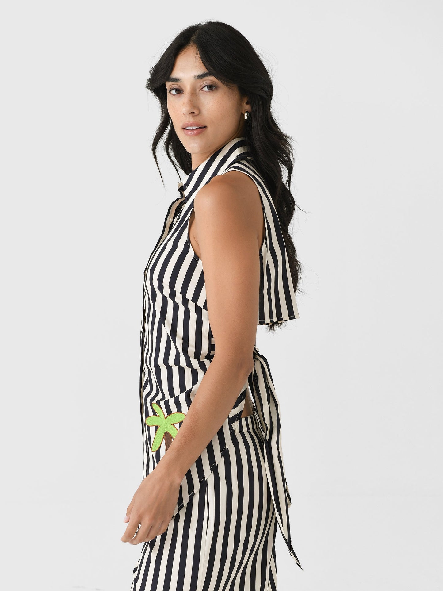 Simon Miller Women's Loch Sleeveless Poplin Button-Down Shirt