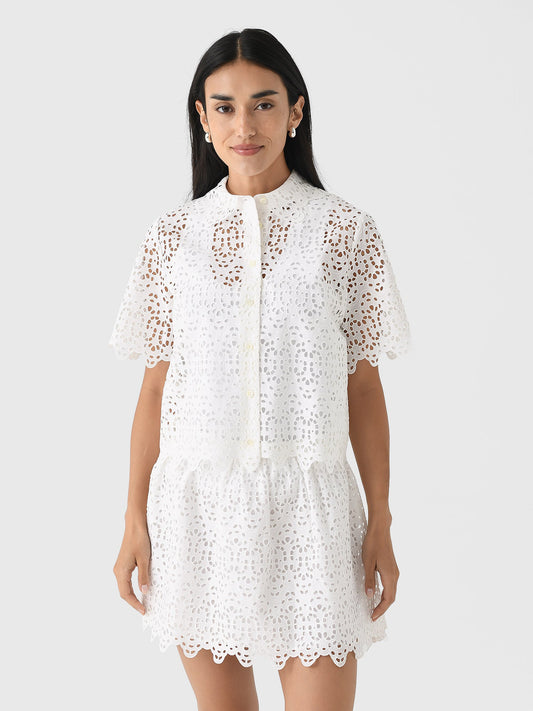 Frame Women's The Deco Eyelet Top