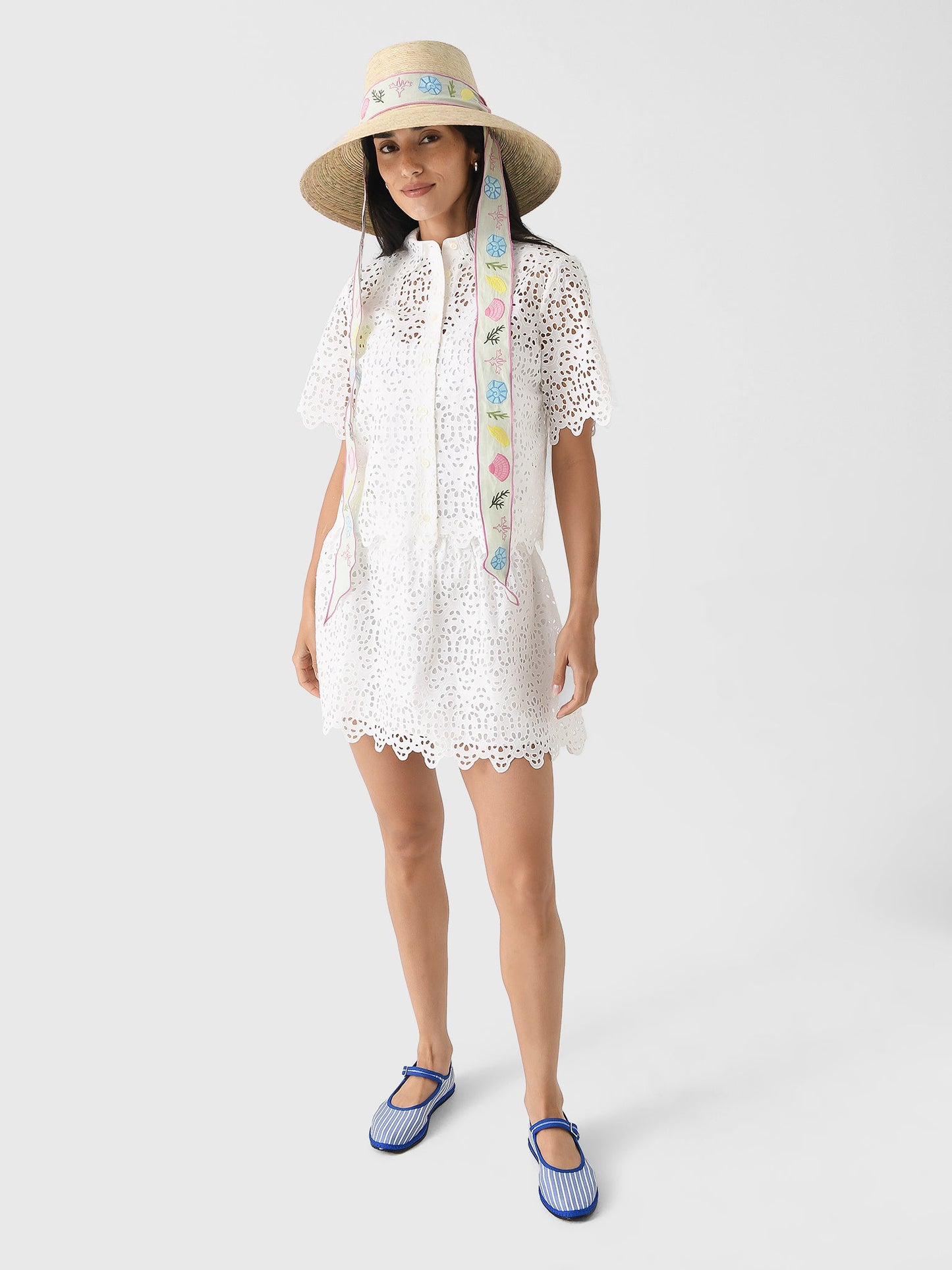 Frame Women's The Deco Eyelet Skirt