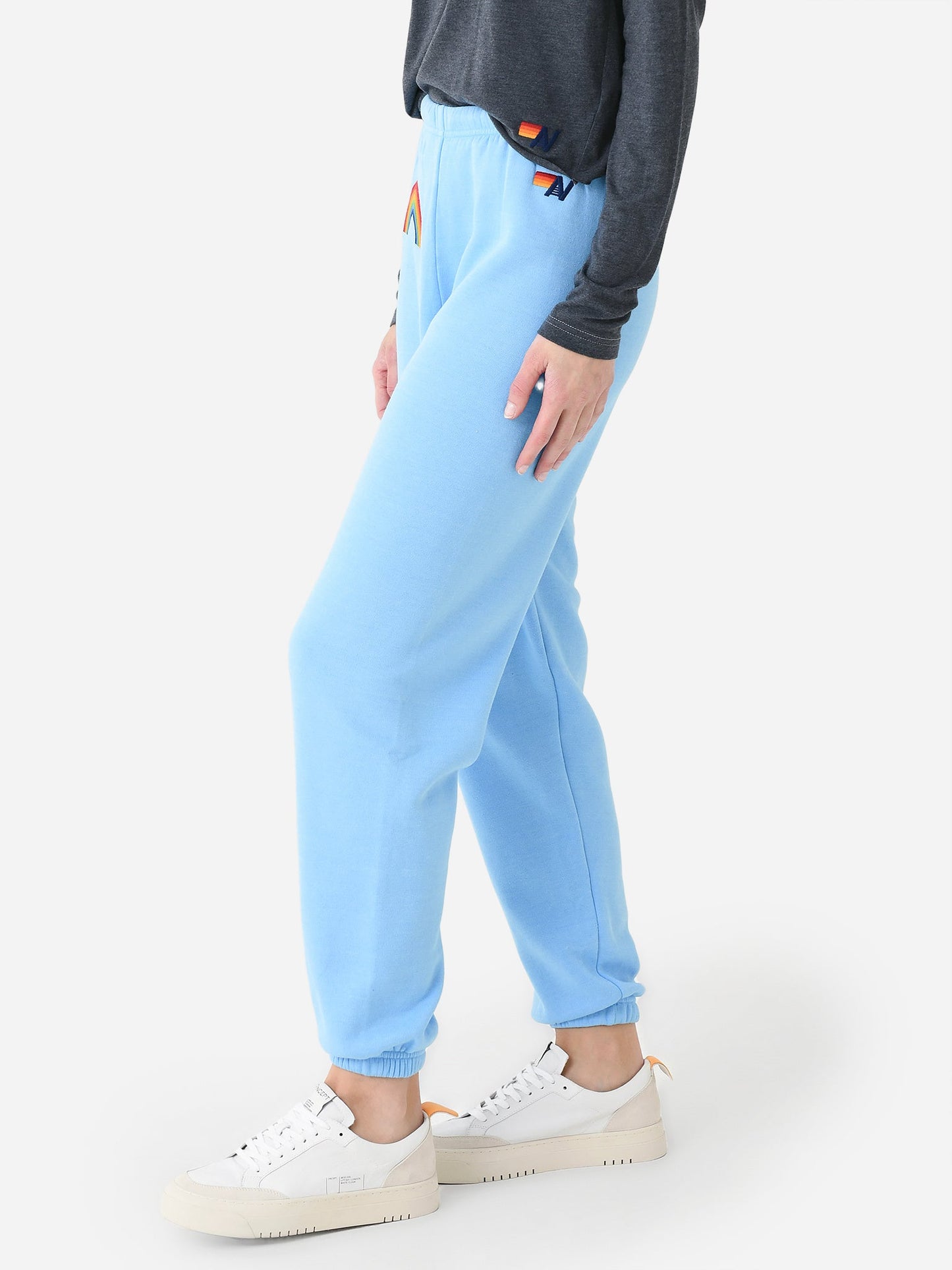 Aviator Nation Women's Rainbow Embroidery Sweatpant