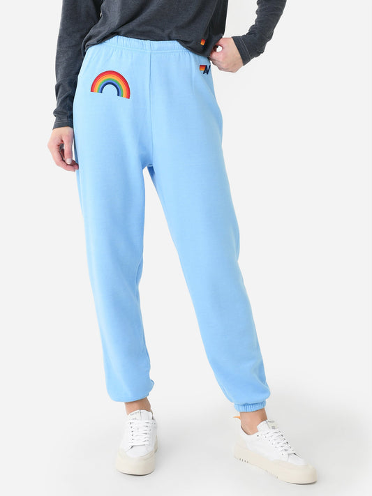 Aviator Nation Women's Rainbow Embroidery Sweatpant