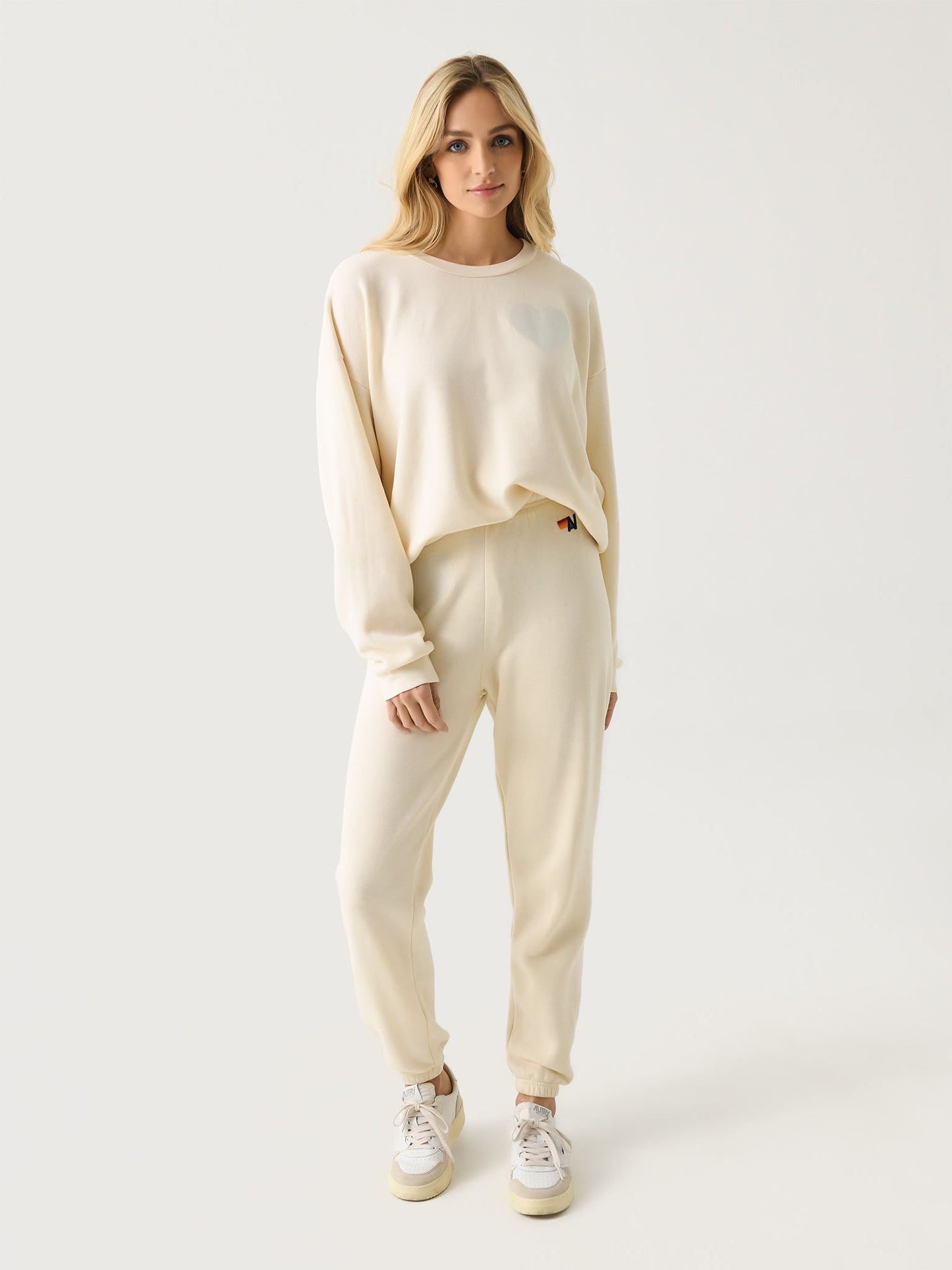Aviator Nation Women's Glitter Heart Sweatpant