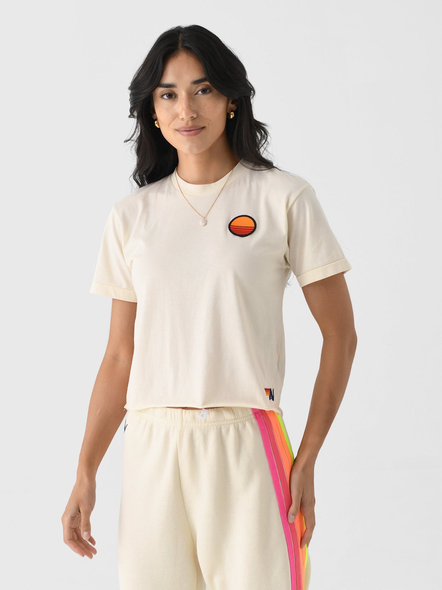 Aviator Nation Women's Sunset Patch Boyfriend Tee