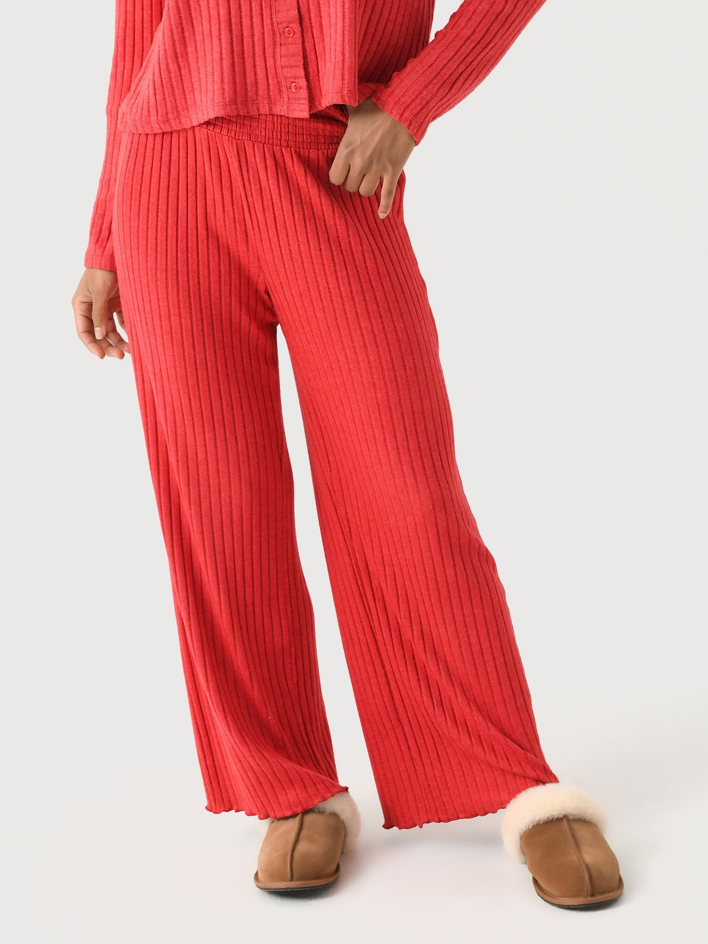 Z Supply Women's Dawn Smocked Rib Pant