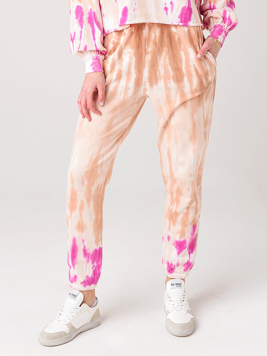 Z Supply Women's Atlas Boyfriend Sorbet Skies Tie-Dye Jogger