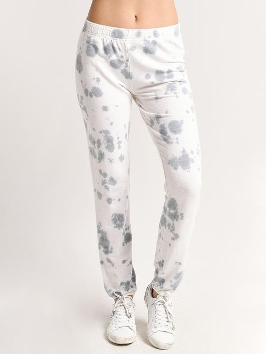 Monrow Elastic Waist Sweats with Cloud Tie Dye